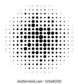 Halftone circles  halftone dots pattern  Monochrome half  tone
