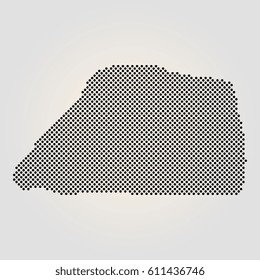 Halftone Dot Map Of Jarvis Island