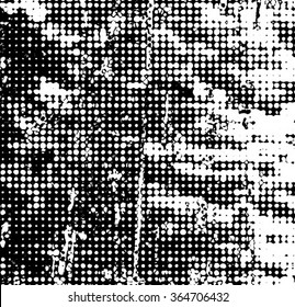 Halftone Dots Pattern . Halftone Dotted Grunge Texture . Abstract Dots Overlay Texture . Light Distressed Background With Halftone Effects. Ink Print Distress Background . Dots Grunge Texture 