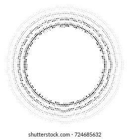 Halftone Dotted Background Circularly Distributed Halftone Stock Vector ...