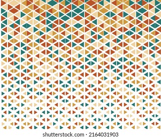 Halftone Hexagon Pattern Background In The Form Of An Equilateral Triangle