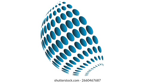 Halftone Vector Illustrator Abstract Design for Multipurpose use. Sphere abstract vector gradient color logo design template. Business Technology circle icon.