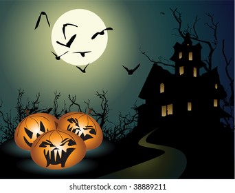 Halloween Background Editable Version Portfolio Stock Illustration ...