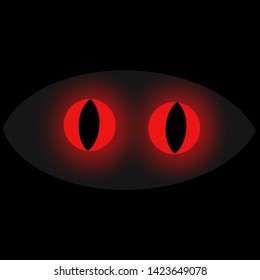 Halloween Background Horror Glowing Eyes Stock Illustration 1423649078 ...