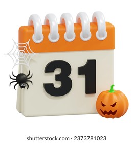 halloween calendar 3d icon halloween illustration - Powered by Shutterstock