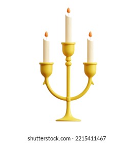 Halloween Candelabra 3D Icon Illustration