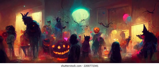 Halloween celebration party illustration, wallpaper, background, tickets and advertising. - Powered by Shutterstock