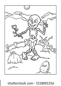 Halloween Coloring Page For Kids