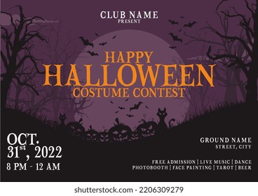 Halloween Costume Contest Design Poster Template