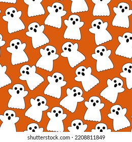 Halloween Cute Ghost Pattern Image