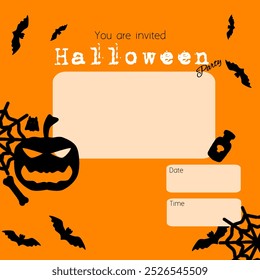 Halloween event invitation template, Halloween invitation  - Powered by Shutterstock