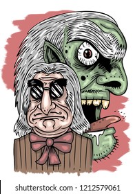 Halloween illustration Jekyll   Hyde 