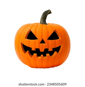 halloween jack o lantern, scary pumpkin, isolated on white - Powered by Shutterstock