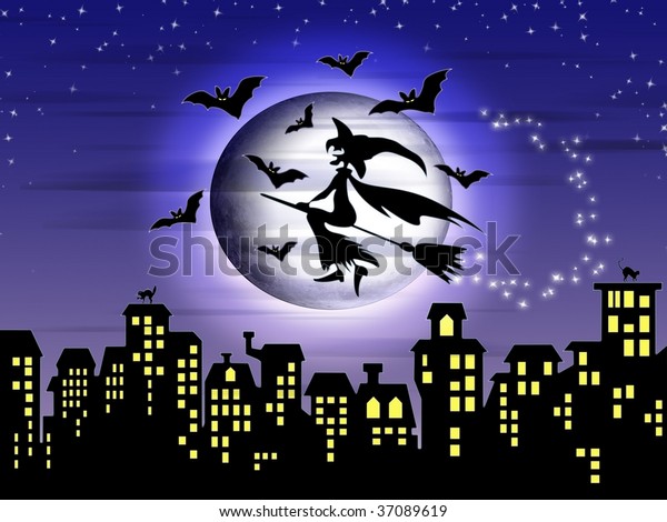 Halloween Night Background2 Stock Illustration 37089619