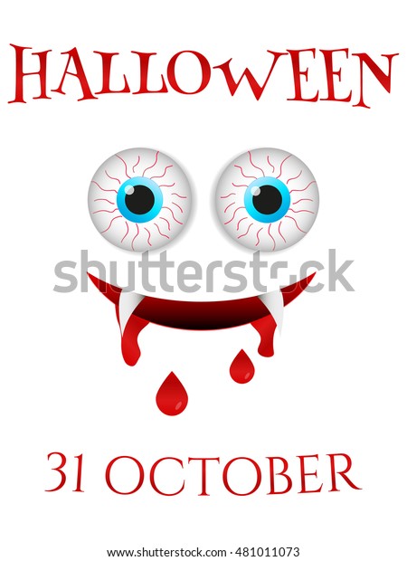 Halloween Poster Poster Monster Eyes Stock Illustration 481011073 ...