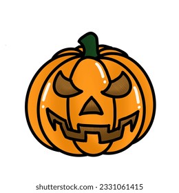 The halloween pumpkin cartoon drawing