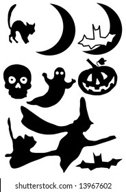Halloween Silhouette Stock Illustration 13967602 Shutterstock