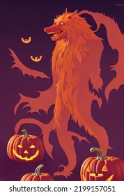 Halloween Werewolf With Pumpkin Spice