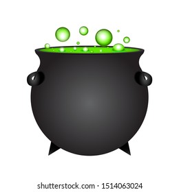 Halloween Witch Potion Pot Isolated On Stock Illustration 1514063024 ...