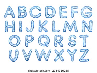 Halloween x-ray alphabet clip art set,hand drawn letters illustration for halloween designs,decoration,invitations,cards,banners,prints,Cute x-ray abc graphics isolated on white backg