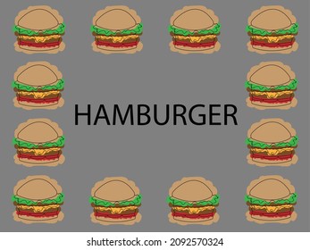 Hamburger Clipart On Gray Background