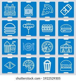 Hamburger, Food, Burger, Tamale, Pizza, Sausage, Food Cart, Popcorn, Sandwich, Fast Forward Icon Set Suitable For Info Graphics, Websites And Print Media And Interfaces