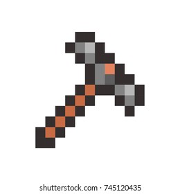 Hammer Pixel Art Cartoon Retro Game Stock Illustration 745120435 ...