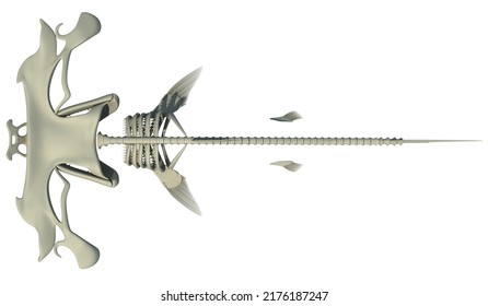 Hammerhead Shark Skeleton 3D Rendering