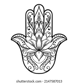 4,028 Hamsa lotus Images, Stock Photos & Vectors | Shutterstock