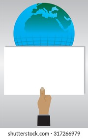 Hand with the announcement. 