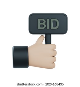 Hand And Bid 3D Illustration