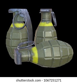 Hand Bomb Frag Grenade Green Metal Stock Illustration 1067251271 ...