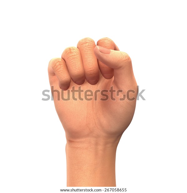 Hand Clenched Into Fist Hand Gesture Stock Illustration 267058655 Shutterstock