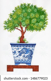 Royalty Free Bonsai Tree Sketch Stock Images Photos