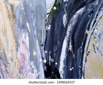 Hand Draw Brushstroke Oil Painting Black Stock Illustration 1498565927 ...