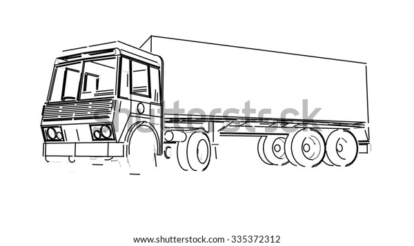 hand draw\
truck