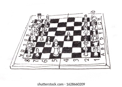 Featured image of post Sketch Chess Board Drawing Here presented 54 chess pieces drawing images for free to download print or share