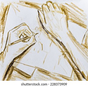 Hand drawing on sketchbook - Powered by Shutterstock