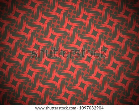 A hand drawing pattern made of red on a grey background.