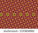 A hand drawing pattern made of yellow red and fuchsia on a black background.