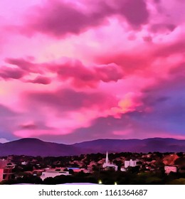 朝日 雲 街 のイラスト素材 画像 ベクター画像 Shutterstock