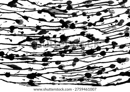 Hand drawn abstract irregular ink texture on a paper. Splashes and spills. Abstract irregular ink texture on a paper. 