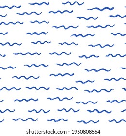 hand drawn abstract waves pattern