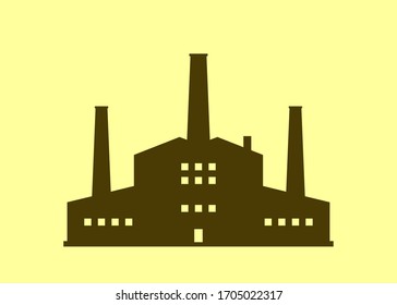 Hand Drawn Art Of A Factory