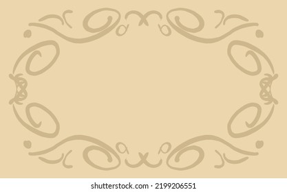 Hand Drawn Batik Frame Wedding Card Pattern