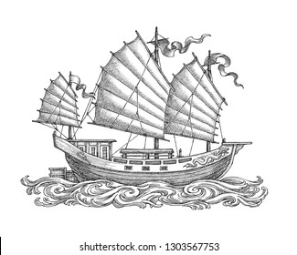 Chinese Boats Images, Stock Photos & Vectors | Shutterstock