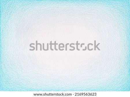 Hand drawn bright blue painted frame by color pencil on white paper texture background. Use Canson Fine Face Paper with Colleen Colored Pencils Stockfoto © 