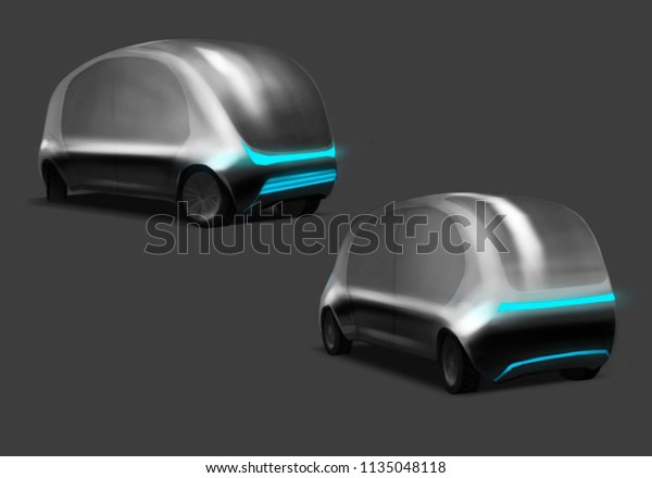 Hand drawn cars snd bus\
future