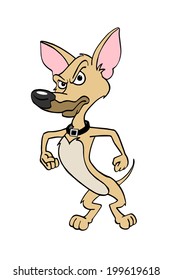 hand drawn cartoon dog/Chihuahua Tough Guy