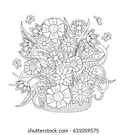 Abstract Flower Coloring Pages High Res Stock Images Shutterstock